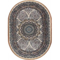 Иранский ковер Rubin 20273 Крем-розовый овал